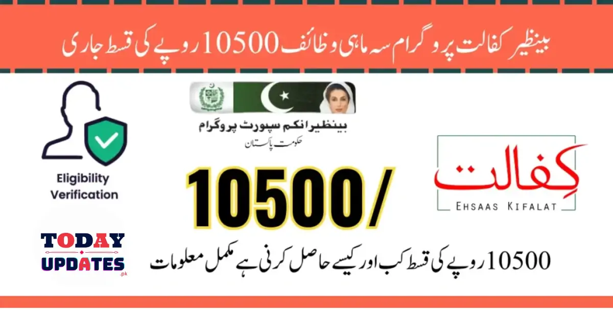 Benazir Kafalat Program Quarterly Wazaif Rs 10500 Installment For October-December 2024