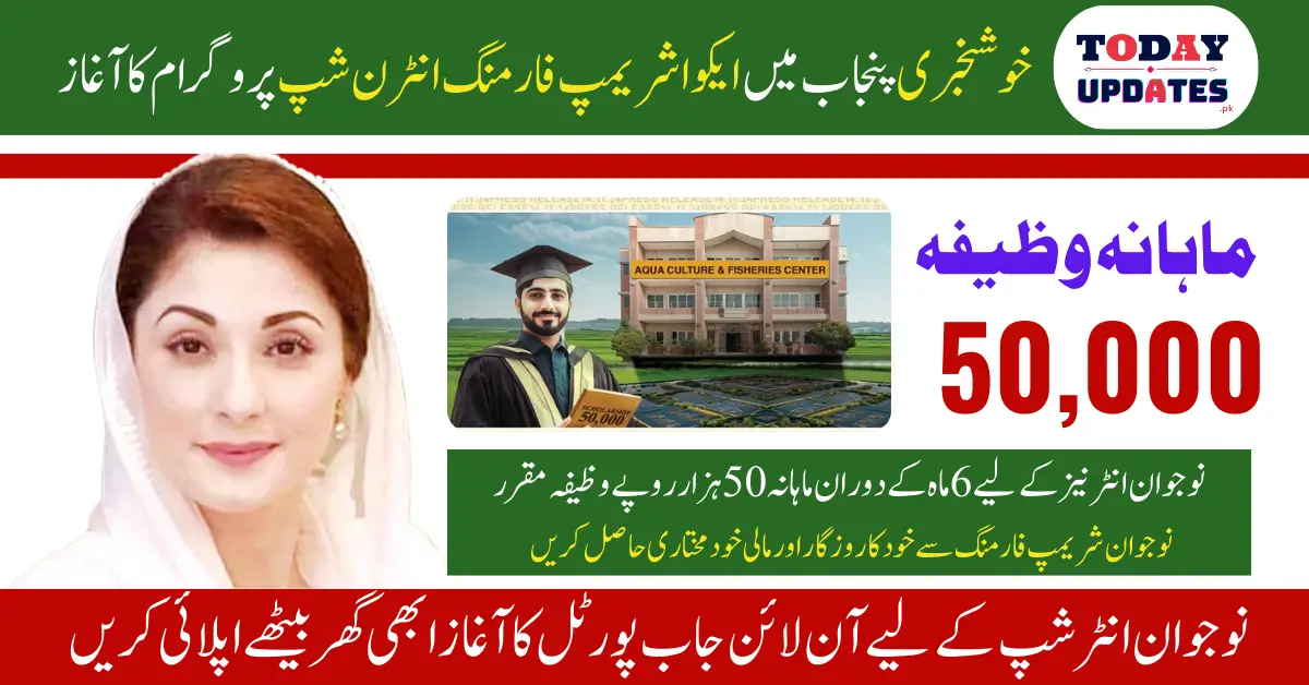 Maryam Nawaz Announces Punjab Aqua Shrimp Farming Internship Program, Offering 50000 Rupee Monthly Stipend to Youth